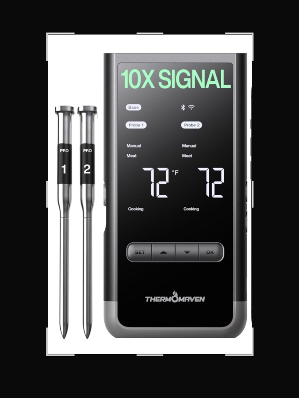 2 Probe ThermoMaven Smart 6-Sensor Digital Meat Probe Set - Precision Grilling